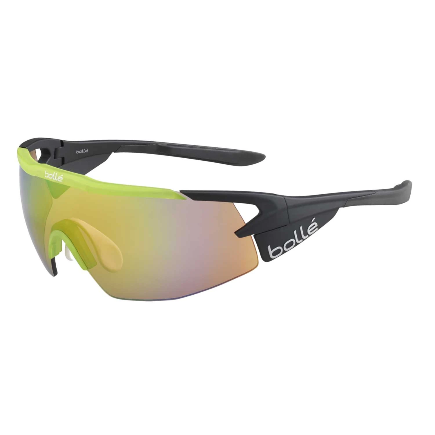 Bolle Aeromax Matte Black/Trans Green Cycling Glasses 3 Bolle Aeromax Matte Black/Trans Green Cycling Glasses